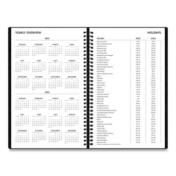 Blue Sky® Aligned Daily Appointment Planner, 8 X 5, Black Cover, 12-month (jan To Dec): 2022 freeshipping - TVN Wholesale